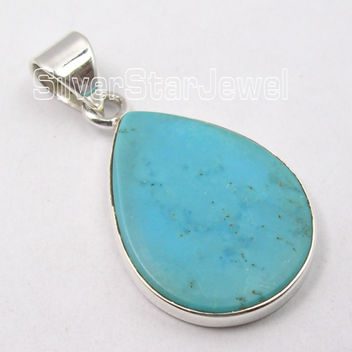 WHOLESALE 11PC 925 SOLID STERLING SILVER BLUE TURQUOISE MIX PENDANT LOT o867 